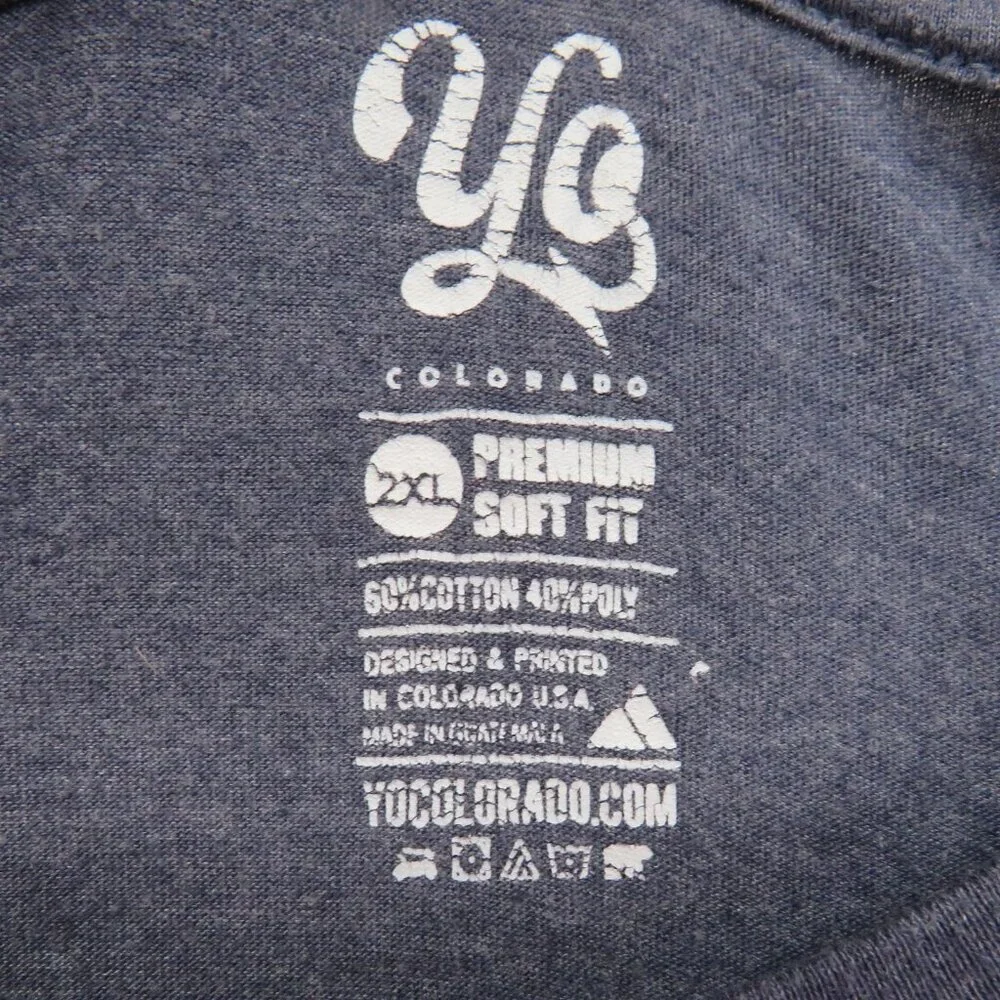 YoColorado Shirt‎ Mens 2XL Long Sleeve Ski Graphic Outdoors Soft Fit